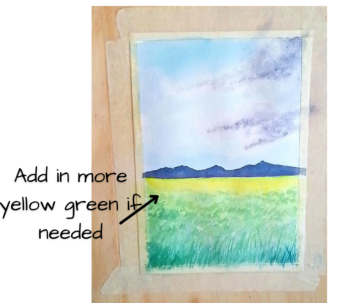 How to simple watercolor meadow for beginners My Art Aspirations